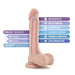Blush BL-71803 Au Naturel Mister Perfect Realistic Dual-Density Dildo With Harness Compatible Suction Cup Base Beige Features