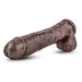 Blush BL-15426 Dr. Skin Mr. Savage Realistic Brown 11-Inch Long Dildo With Balls & Suction Cup Base