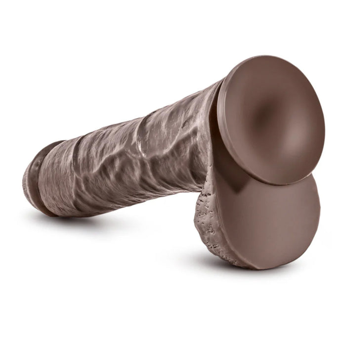 Blush BL-15426 Dr. Skin Mr. Savage Realistic Brown 11-Inch Long Dildo With Balls & Suction Cup Base