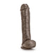 Blush BL-15426 Dr. Skin Mr. Savage Realistic Brown 11-Inch Long Dildo With Balls & Suction Cup Base