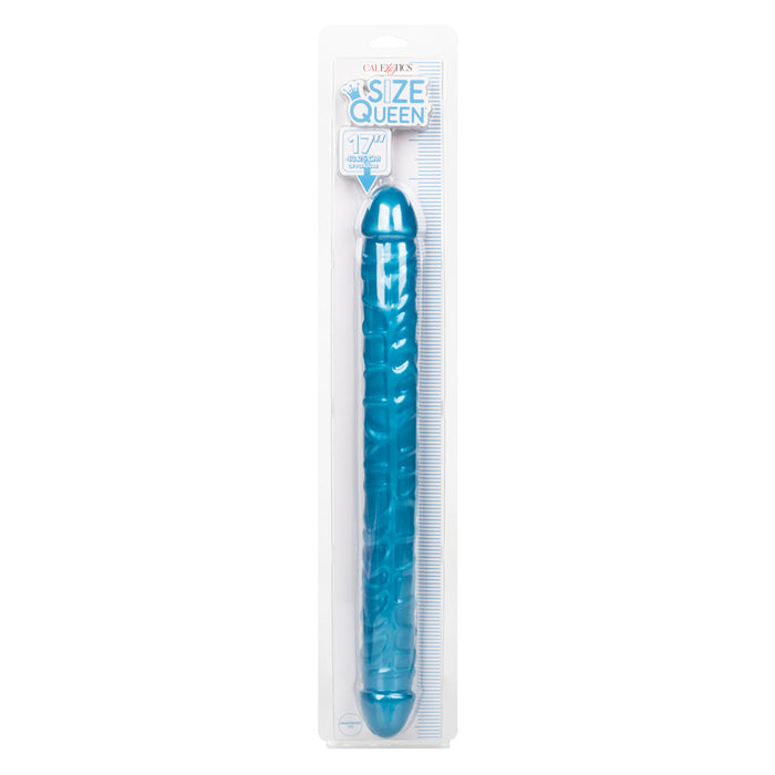 CalExotics SE-0267-10-2 Size Queen 17 Inch Double Dong Blue Package Front