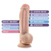 Blush BL-37583 Au Naturel Big Boy Sensa Feel 10 Inch Dildo Vanilla